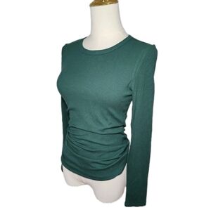 ANRABESS Women's Long Sleeve Shirt Rib Knit Slim Fit Top Basic Tee Size S